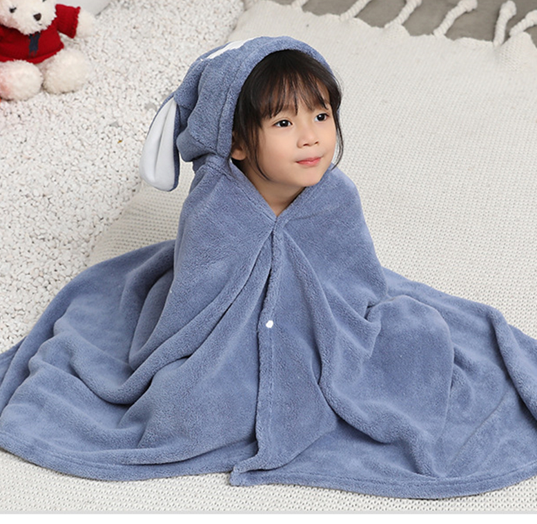 儿童浴巾专用女童可穿式夏季薄款纯棉吸水婴儿宝宝浴袍四季款男