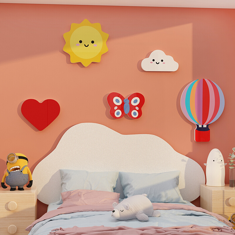网红婴儿童房间布置墙面装饰用品少女孩小公主卧室床头背景贴纸画