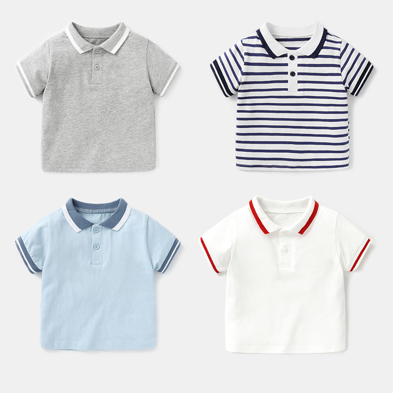 婴儿衣服POLO衫短袖T恤0-3岁男童夏装宝宝女小童上衣儿童幼儿外出