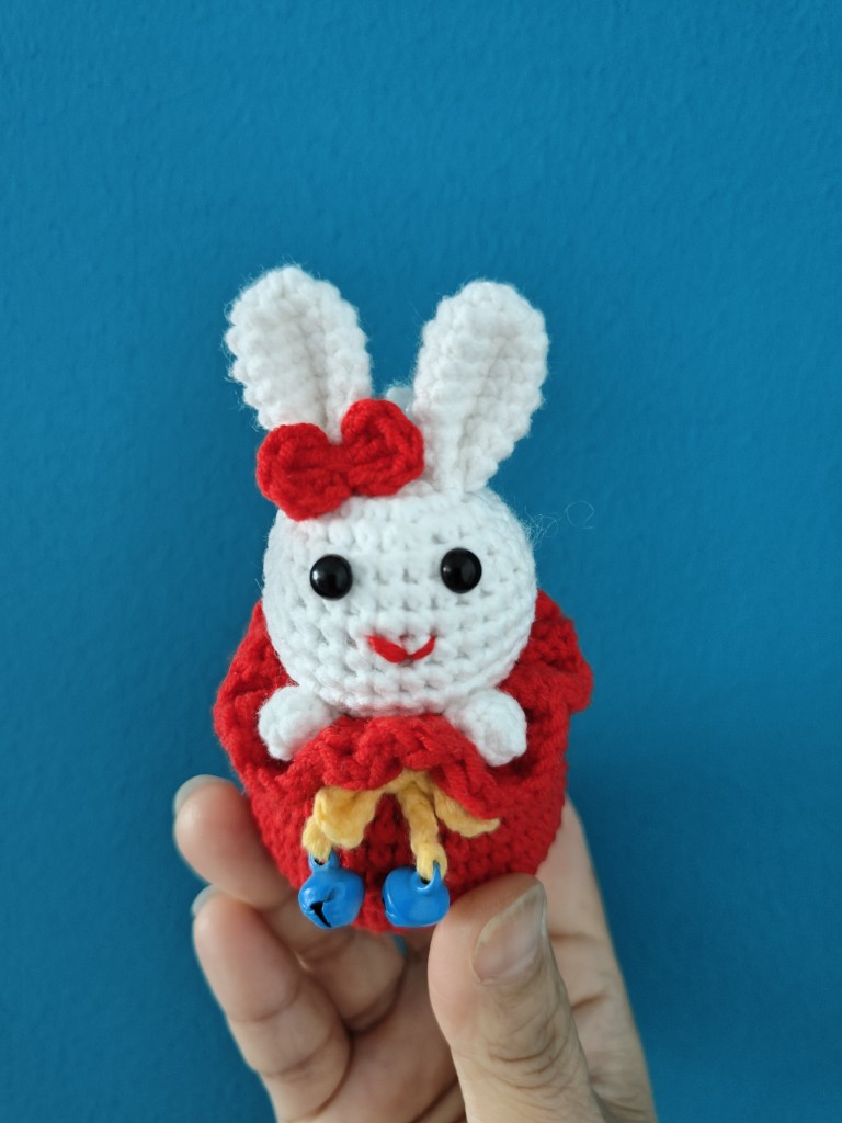 手工编织福袋兔，玩偶钥匙挂件