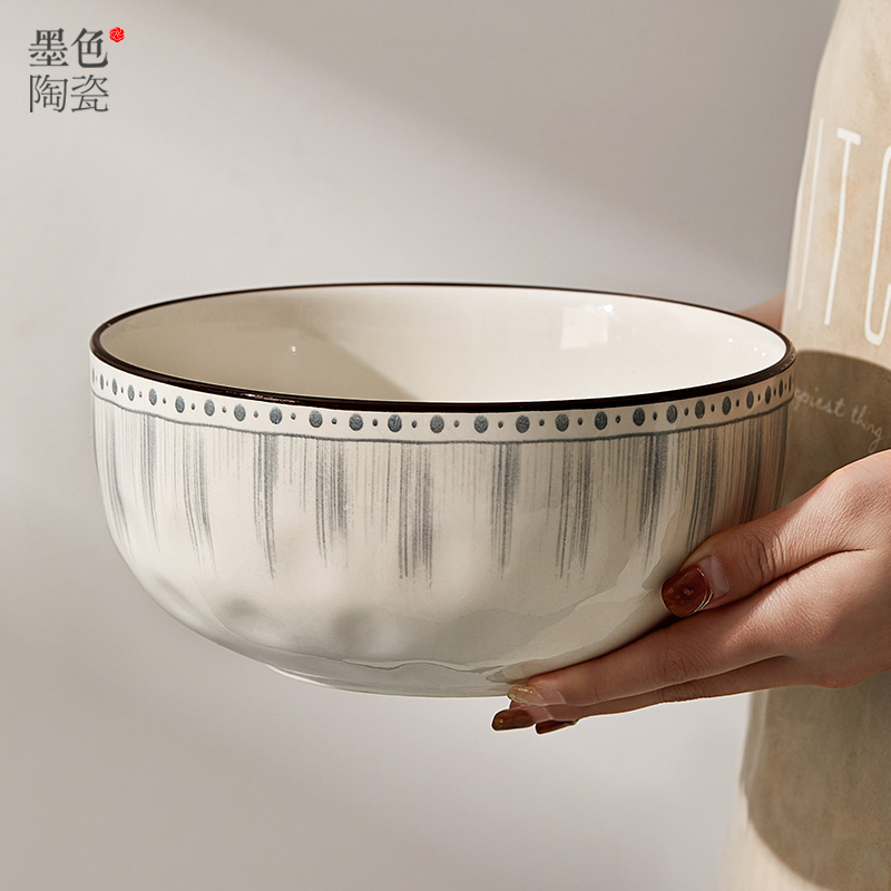 日式陶瓷汤碗大号家用汤面碗高级感螺蛳粉碗面条碗网红泡面碗汤盆