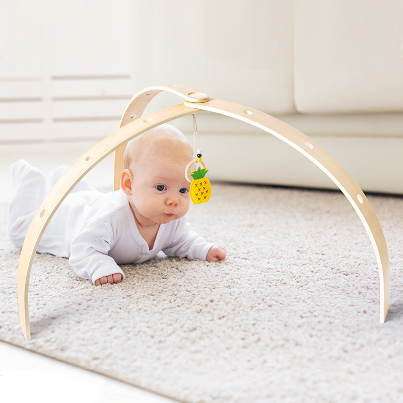 婴幼儿室内木制曲面健身三角架仿真攀爬架摆件0-3岁安抚成长玩具