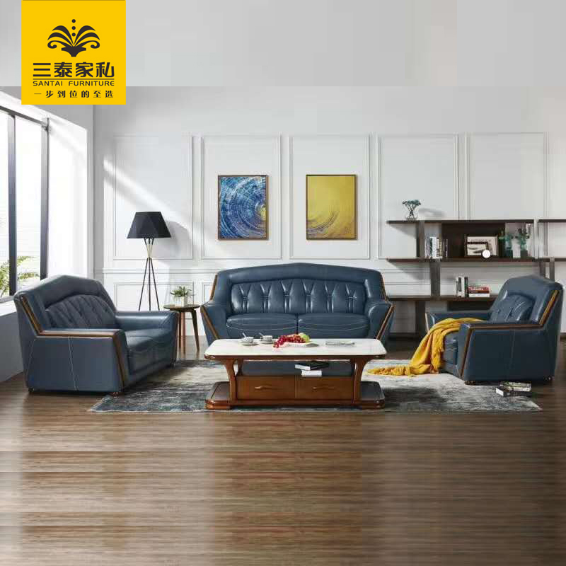 三泰家私真皮沙发头层牛皮北欧简约现代客厅沙发小户型组合家具