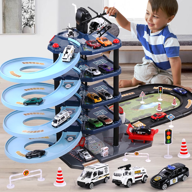 消防警察小汽车男孩玩具3-6儿童宝宝益智5岁男童多功能生日礼物子
