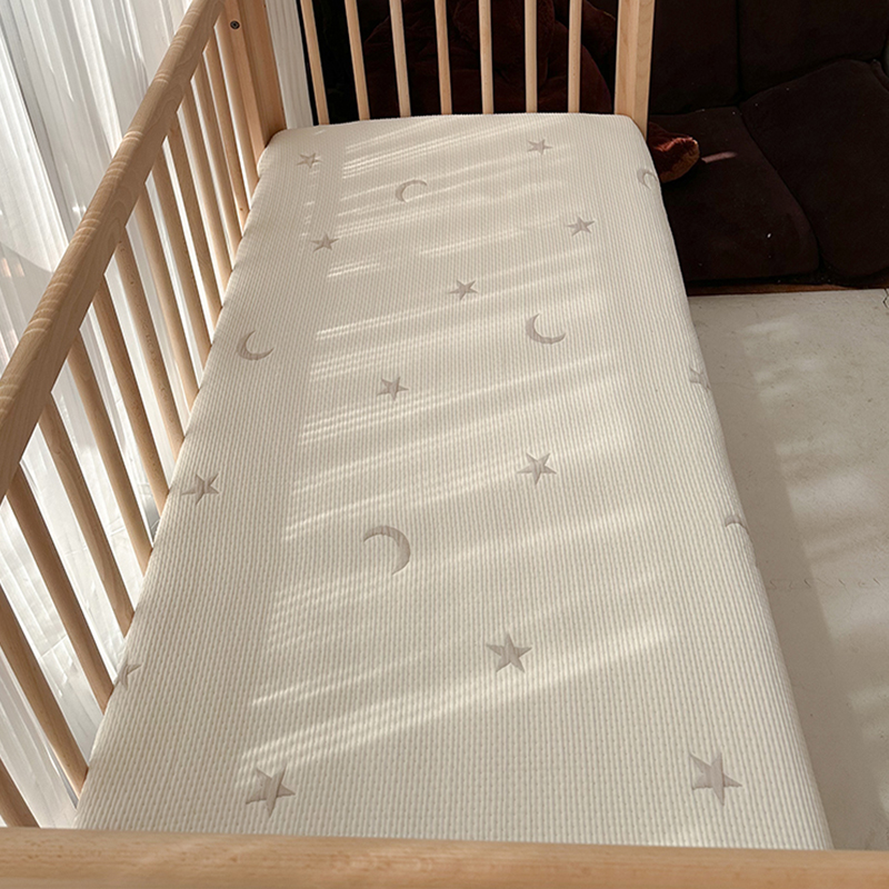 婴儿纯棉床笠新生儿宝宝夹棉床垫套儿童幼儿园透气床单褥垫大人床