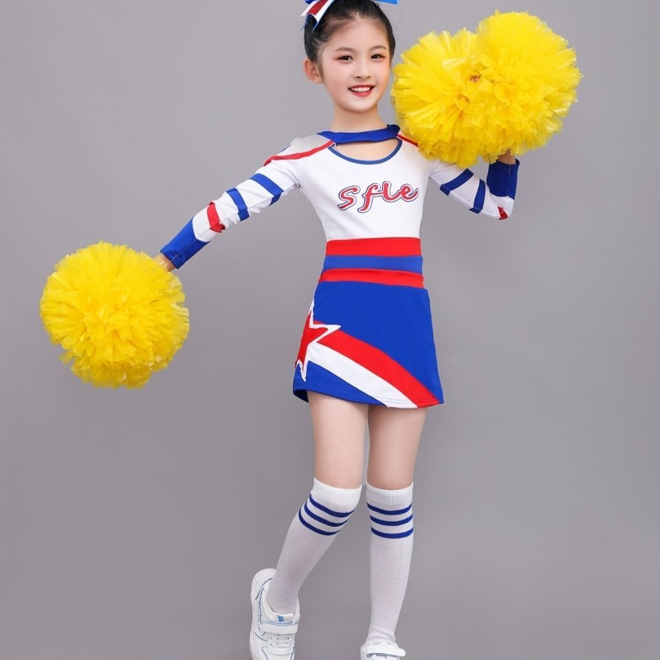 儿童啦啦操演出服装中小学生运动会男女表演竞技比赛篮球拉拉队服