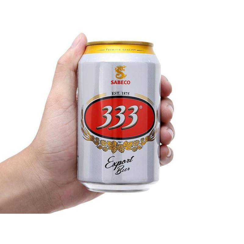 越南特产333啤酒优质淡色拉格BIA Saigon 进口啤酒罐装整箱更优惠