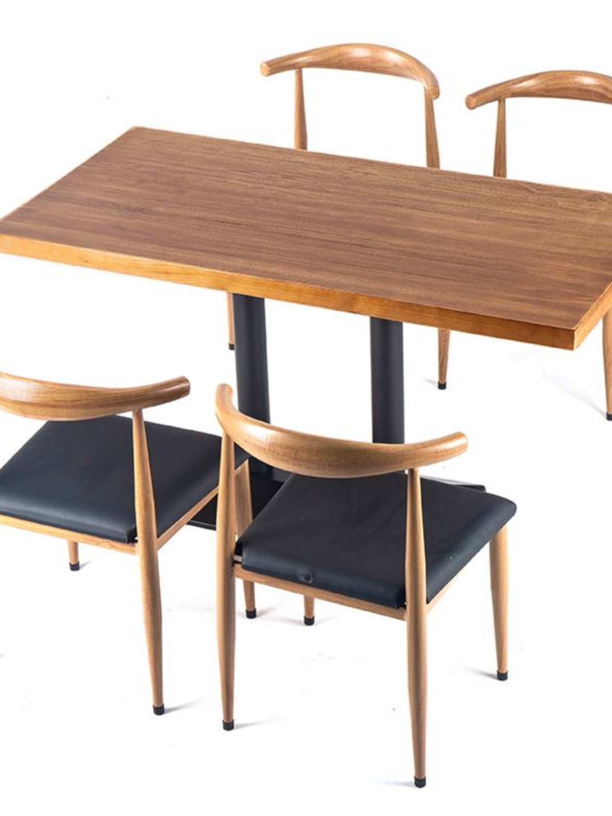 定制工业风实木餐桌椅组合简约家用现代木桌早餐店桌椅经济型食堂