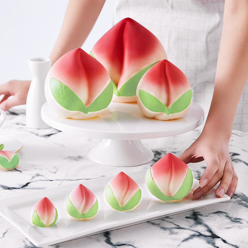 巧克力寿桃蛋糕装饰大小可食用立体桃子插件烘焙生日祝寿摆件