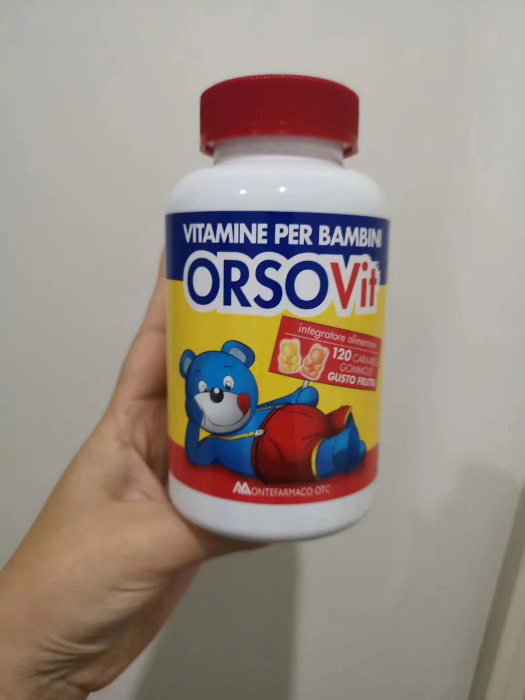 意大利进口ORSOVIT小熊糖儿童复合维生素C软糖120粒2025年6月
