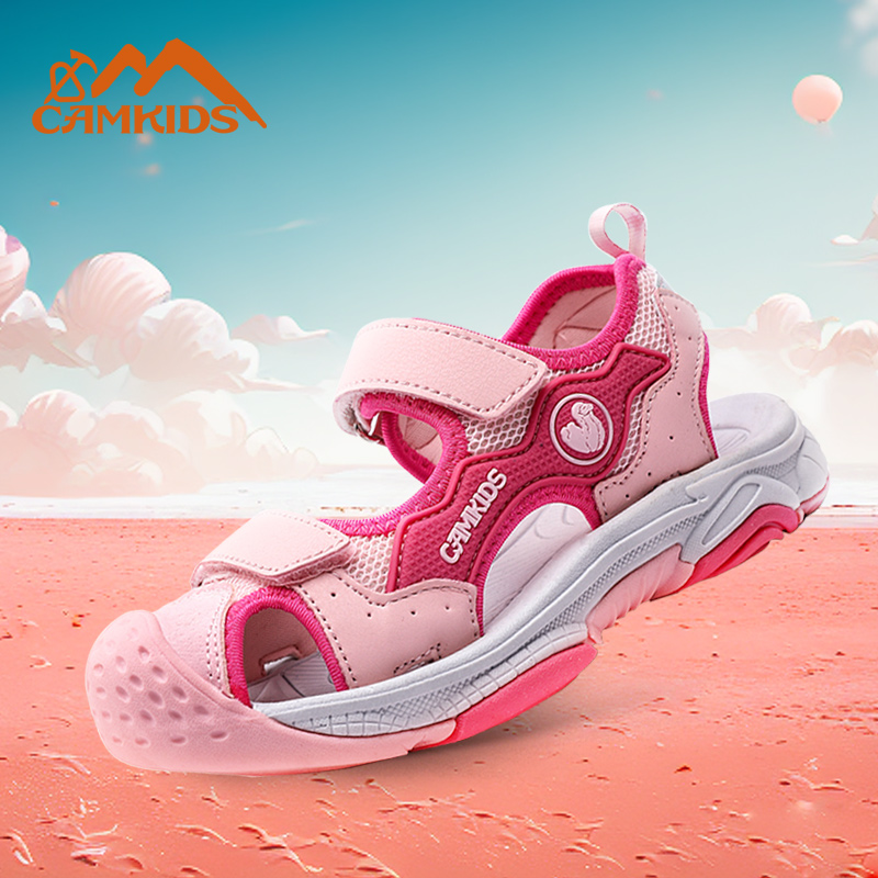 camkids小骆驼女童凉鞋包头2024夏季新款中大童耐磨防滑沙滩鞋子