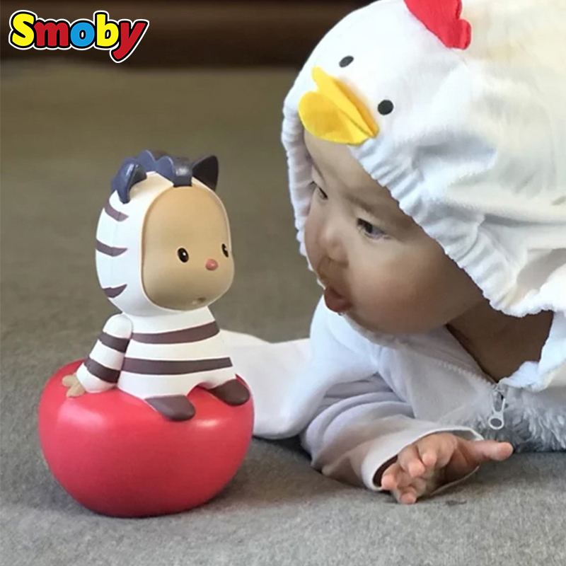 Smoby不倒翁玩具新生儿安抚玩具婴儿6-12个月宝宝早教益智玩具女