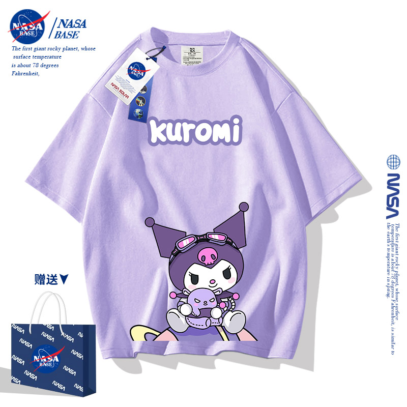 NASA库洛米女童短袖t恤夏季2024新款中大童纯棉半袖女孩洋气上衣