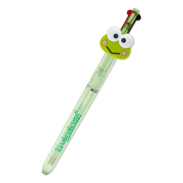 大眼蛙 造型双色笔 自动原子笔 圆珠笔 黑笔 红笔 (绿 果冻文具)
