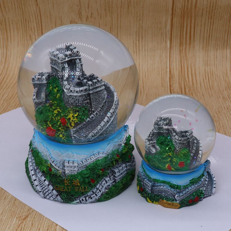 长城水晶球创意家居饰品装饰摆件北京旅游纪念品八达岭长城模型