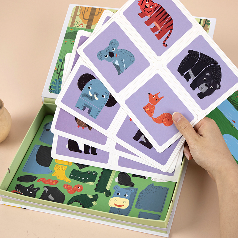 儿童磁力拼图动物王国益智进阶3-4-5岁以上儿童男孩女孩6早教玩具