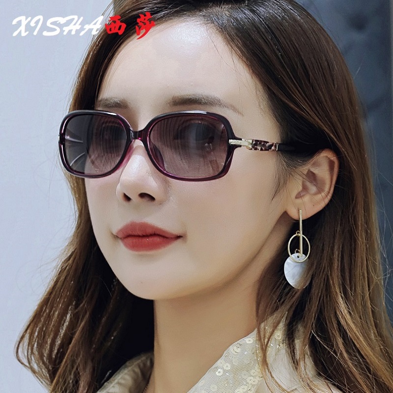 西莎2022新款女式时尚偏光太阳镜小框小脸可配近视开车眼镜墨镜潮