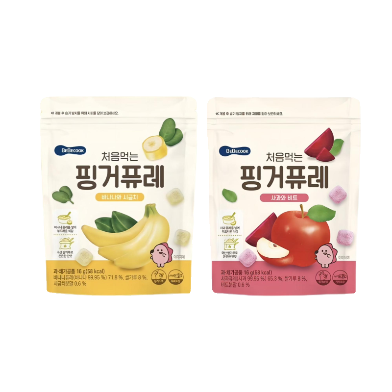 韩国BEBECOOK 儿童含益生菌果蔬溶豆 16g/袋