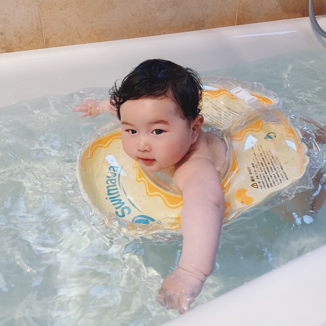 日本swimava婴儿游泳圈腋下圈高端婴幼儿童宝宝0-5岁趴圈浮脖圈
