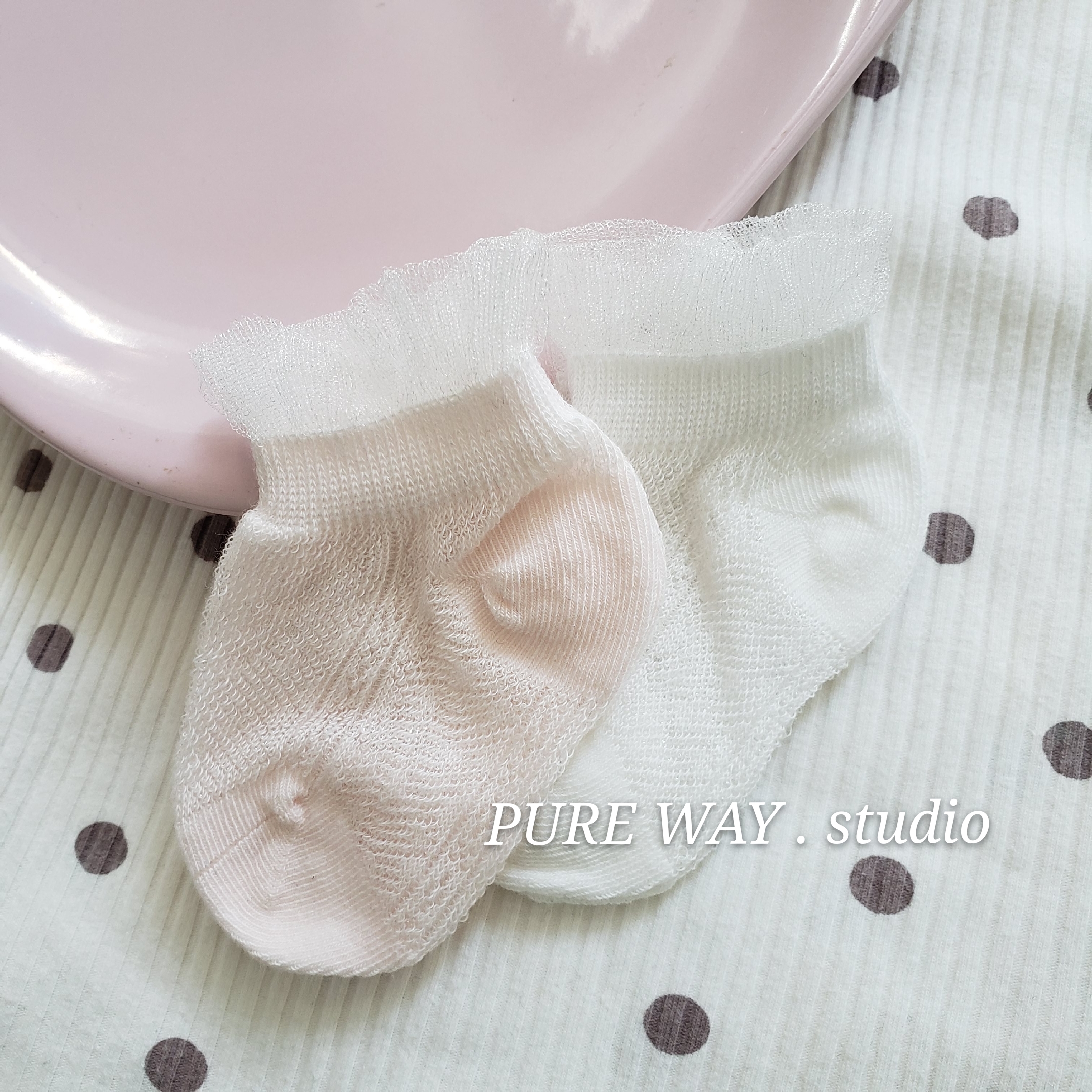2双夏季无骨0-3新生婴儿宝宝女童花边公主袜子超薄款纯棉透气网眼