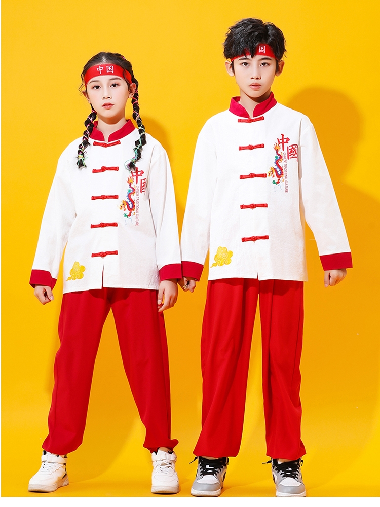 幼童武术表演服装小学生运动会啦啦队演出服装中国风功夫宝宝国潮