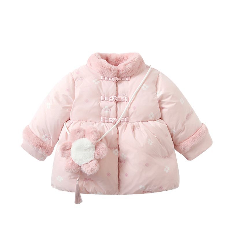 女宝儿童冬季女童羽绒服婴儿女宝宝保暖加厚羽绒棉服洋气外套