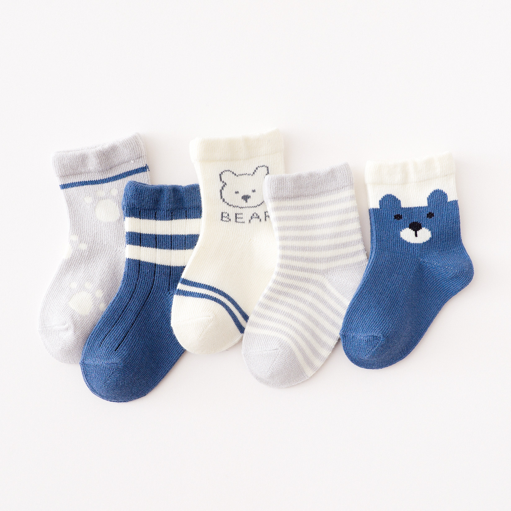 宝宝袜子春秋薄款纯棉新生婴儿男女儿童0-1-3岁5秋冬季可爱中筒袜