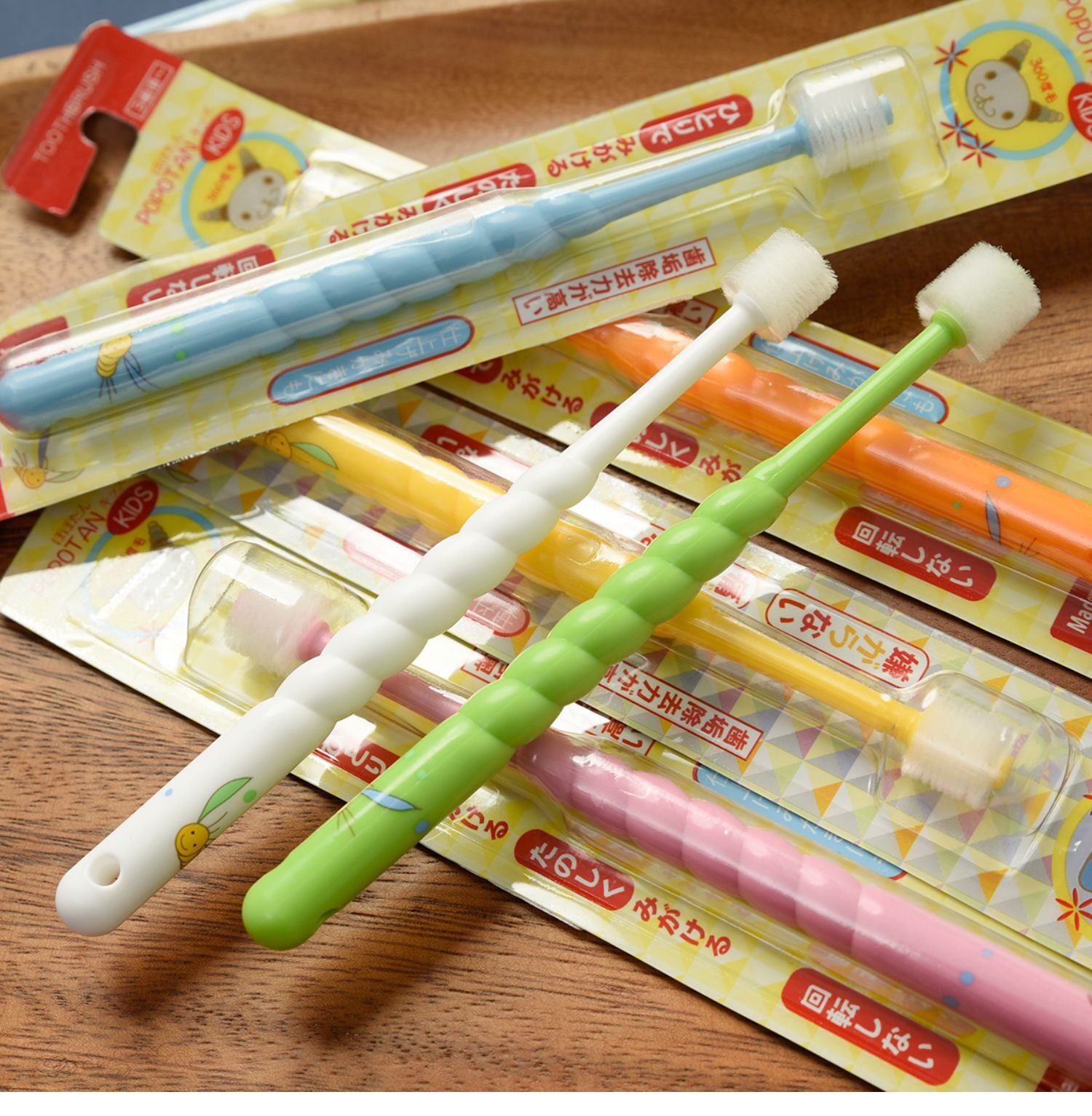 会员拍 特 日本进口 训练乳牙刷 儿童360度清洁口腔软刷毛 旋转