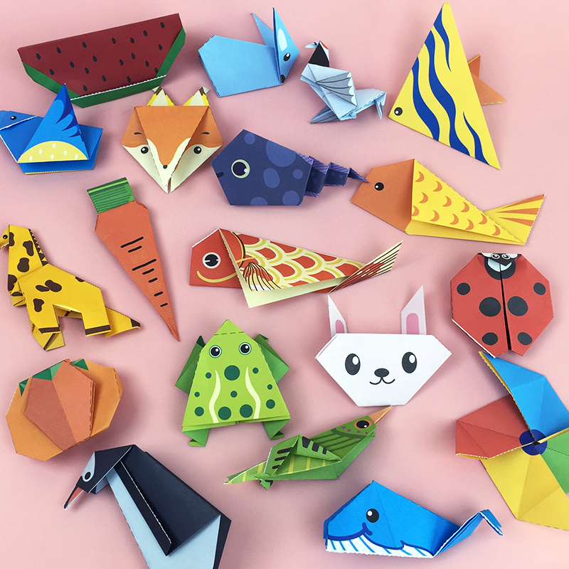儿童手工折纸彩色3d立体幼儿园创意diy专用纸益智玩具趣味折纸书