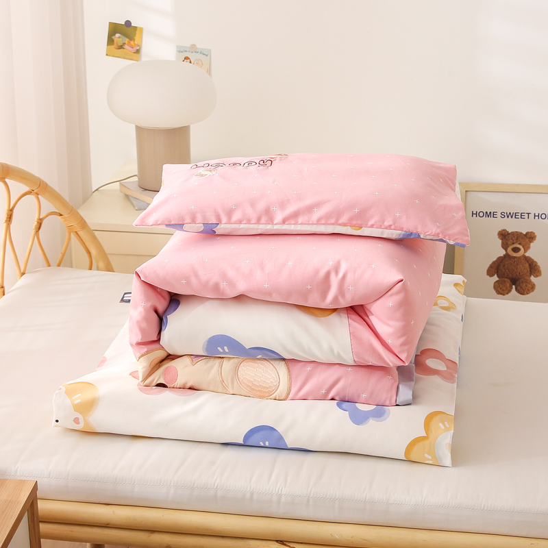 宝宝幼儿园被子三件套儿童准备入园床品午托婴儿褥垫纯棉七六件套