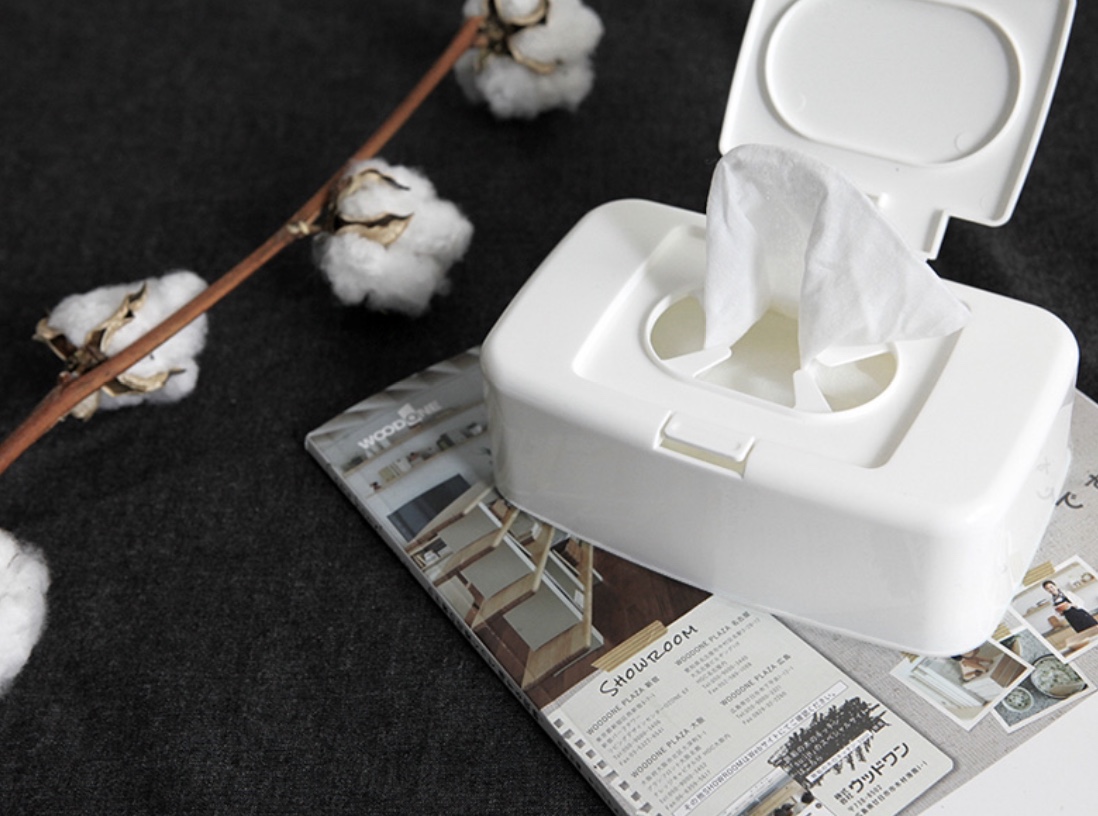 日本yamada 马桶湿巾收纳盒婴儿湿巾抗菌清洁纸巾防风干收纳盒