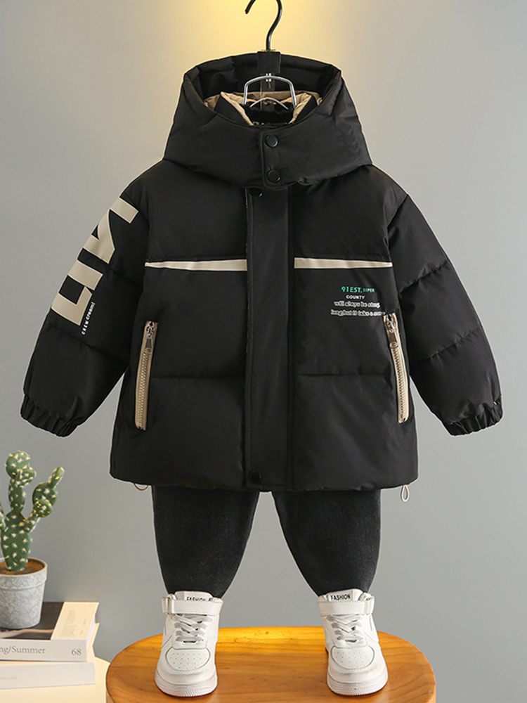 男童羽绒服冬季2023新款儿童冬装面包服外套洋气男孩韩版帅气上衣
