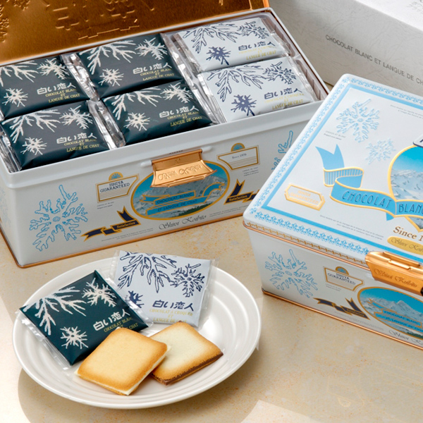 日本北海道白色恋人巧克力夹心饼干原装进口情人节生日礼物零食