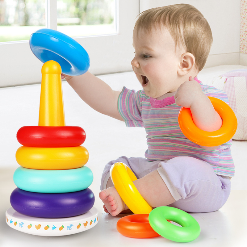 0一1岁宝宝玩具6个月以上婴幼儿童益智早教2-8六7七八9九十叠叠乐