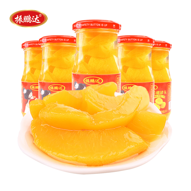 振鹏达砀山黄桃罐头6瓶装 橘子水果糖水烘焙湖北桔子草莓口味整箱