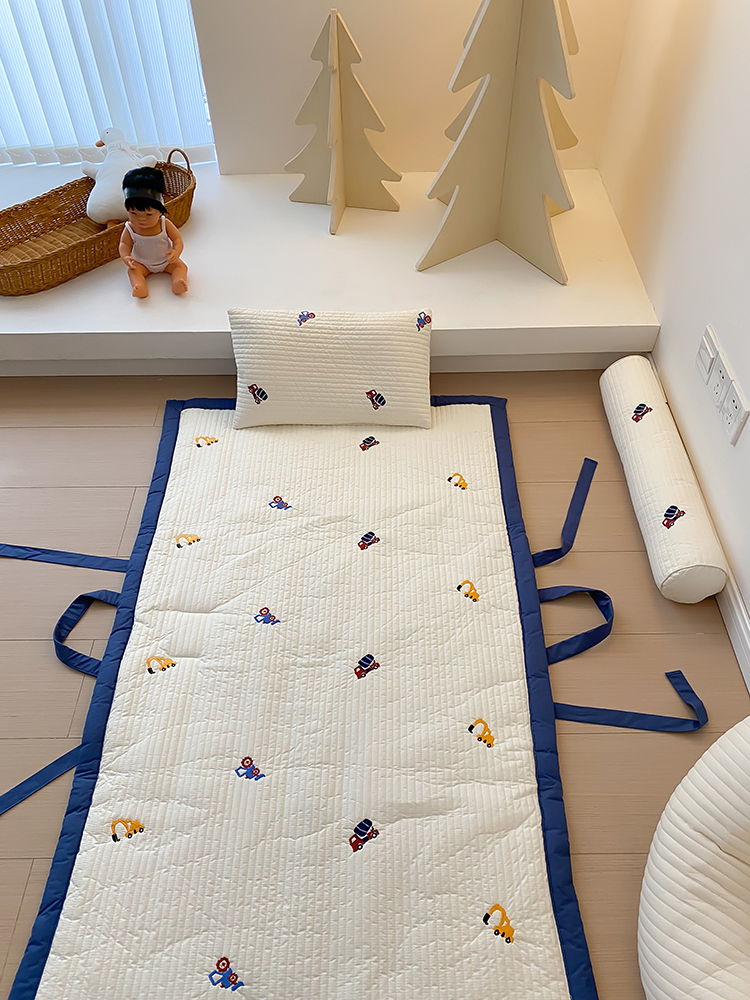 罗兰全棉婴儿床床垫儿童宝宝幼儿园可脱卸加厚软床褥拼接床垫被子