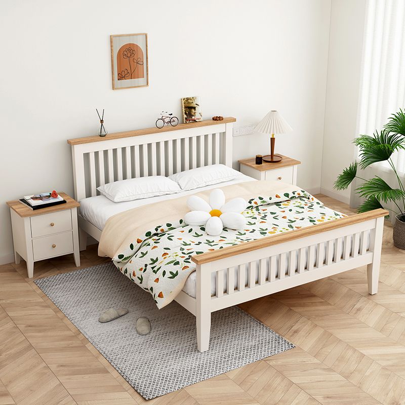 实木床欧式床现代简约双人床主卧白色轻奢北欧卧室美式实木床