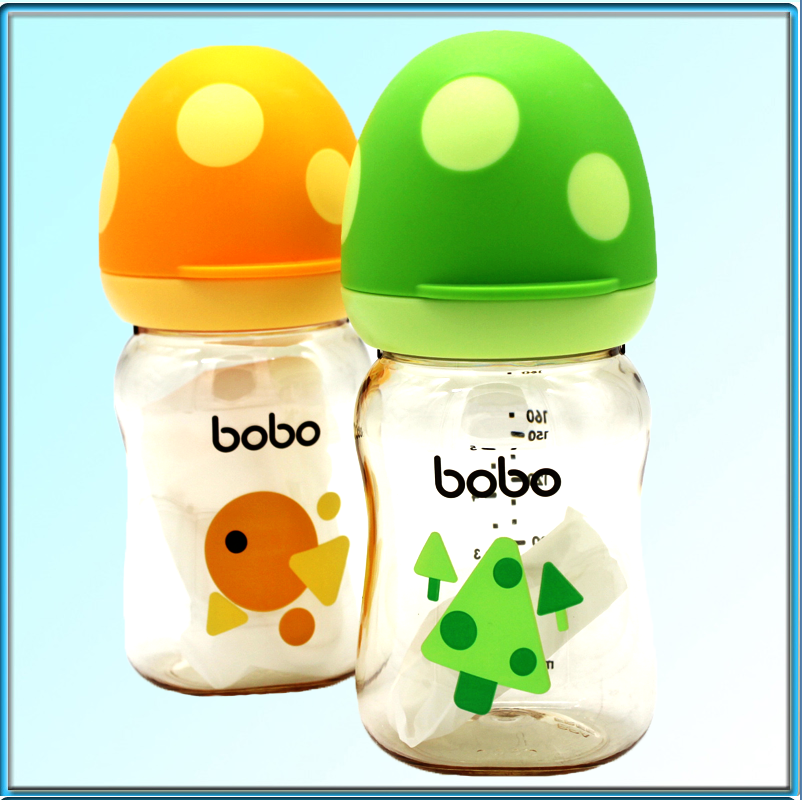 bobo奶瓶亲喂新生小金瓶蘑菇型160MLPPSU防摔初生婴童母婴店发货