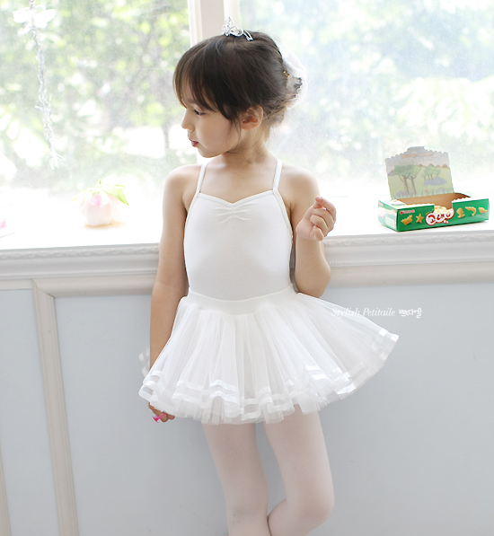 韩国进口正品儿童练功演出舞蹈服半身裙少儿女孩公主跳舞芭蕾短裙