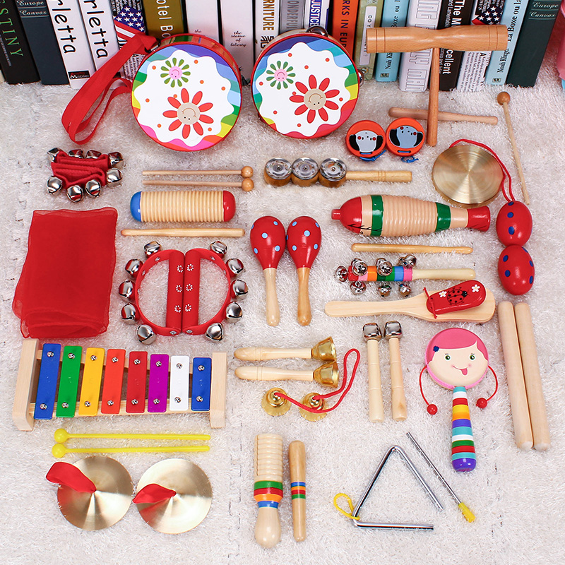 高档奥尔夫乐器组合 幼儿园早教儿童乐器套装玩具组合婴儿拨浪鼓
