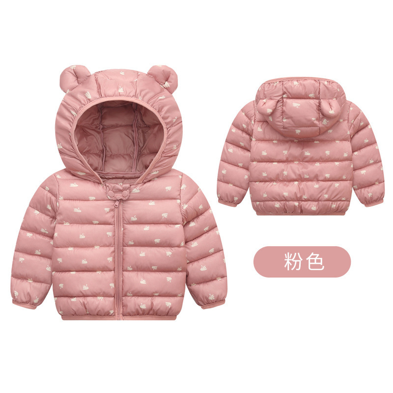 冬季新款儿童羽绒棉服轻薄款2020中小童棉衣宝宝耳朵可爱棉袄外套