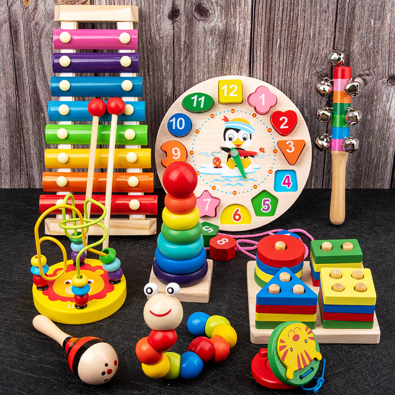 益智力婴儿童玩具1-3-6岁男女孩宝宝八音敲琴音乐启蒙早教套装木