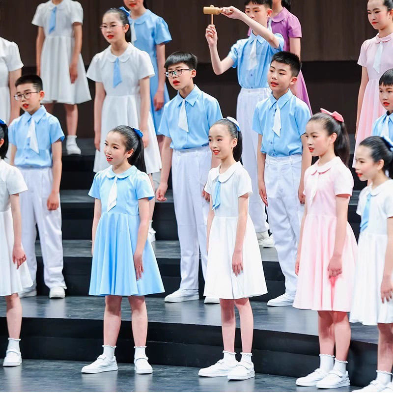 六一儿童合唱服演出服女童舞蹈大合唱团中小学生爱国朗诵表演服装
