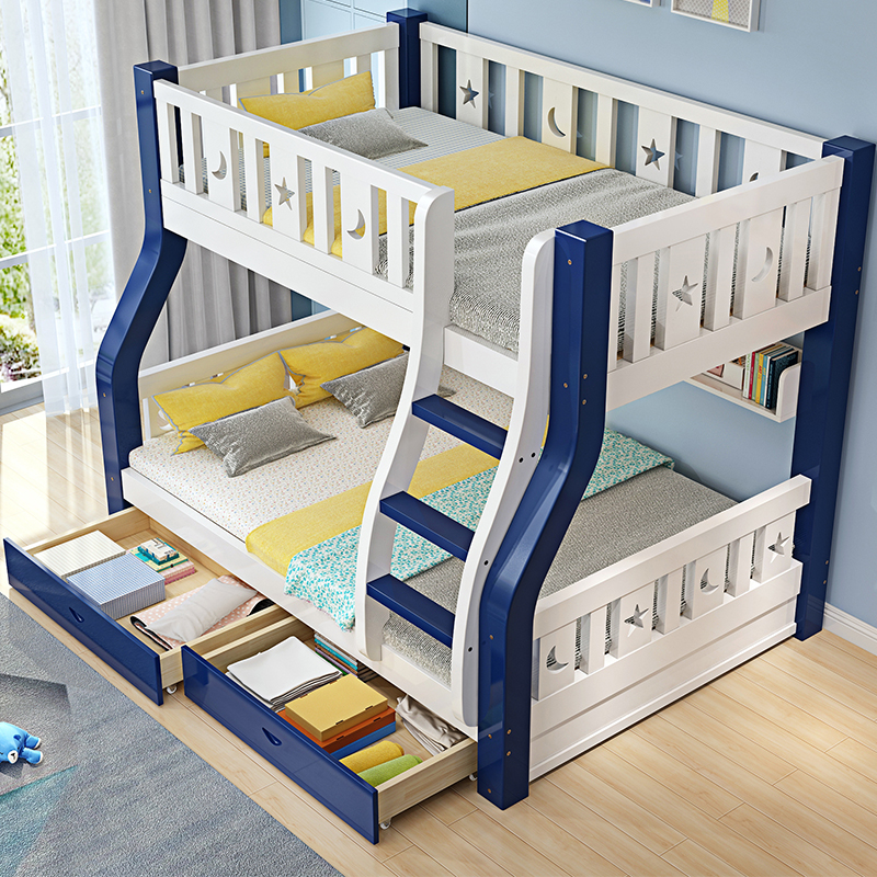 全实木子母床上下床双层床高低床多功能两层上下铺木床小孩儿童床