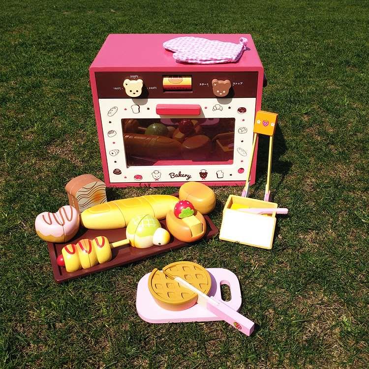 新品新款宝宝礼物面包烤箱制造组女孩男孩过家家木制烤炉玩具厨房