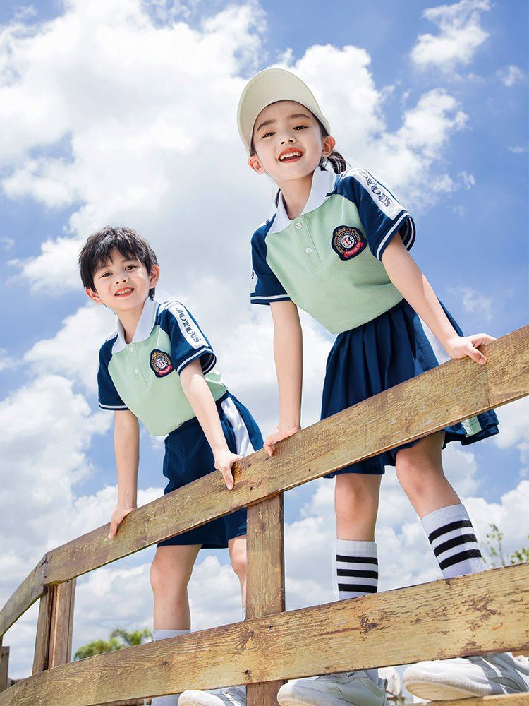 英伦风校服一年级男童服装班服男女童韩版裙子新款学院风T恤薄款