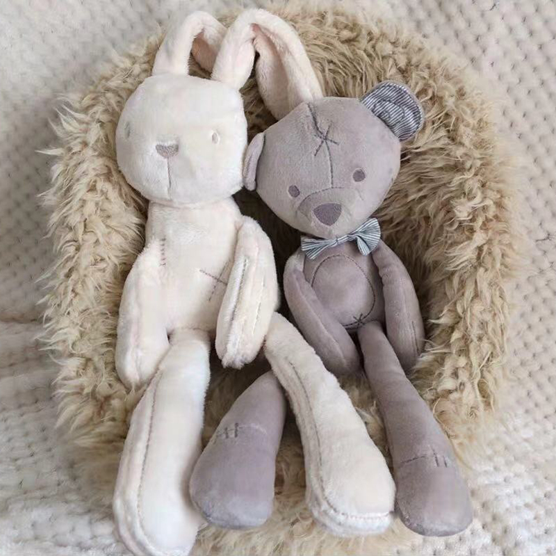 婴儿陪睡ins玩偶 网红邦尼兔安抚巾睡眠兔子娃娃毛绒公仔儿童玩具