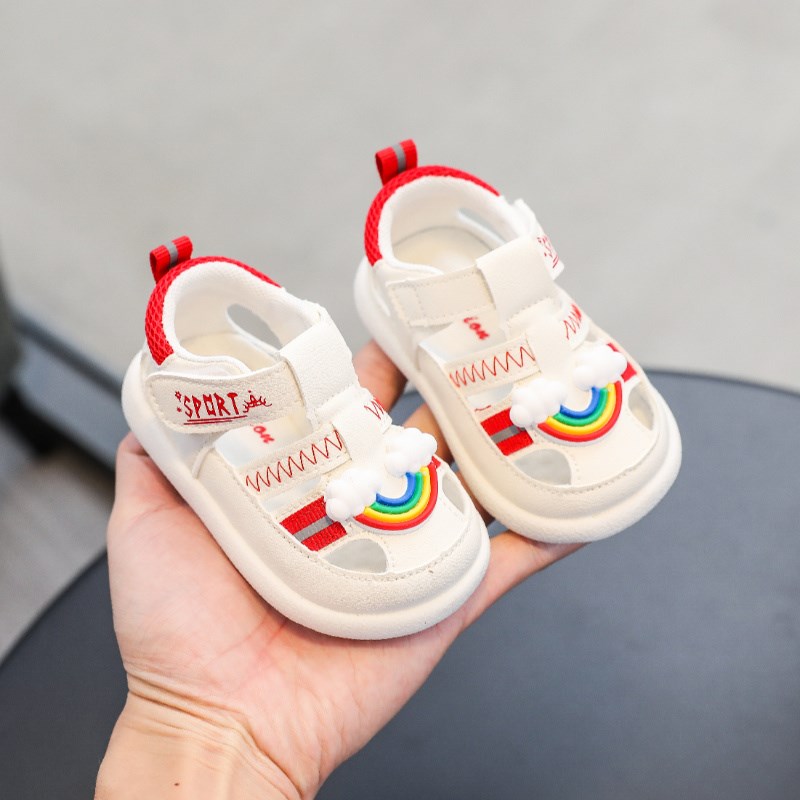 基诺浦机能鞋夏季学步鞋男宝宝凉鞋女透气婴儿软底防滑1一2岁小童