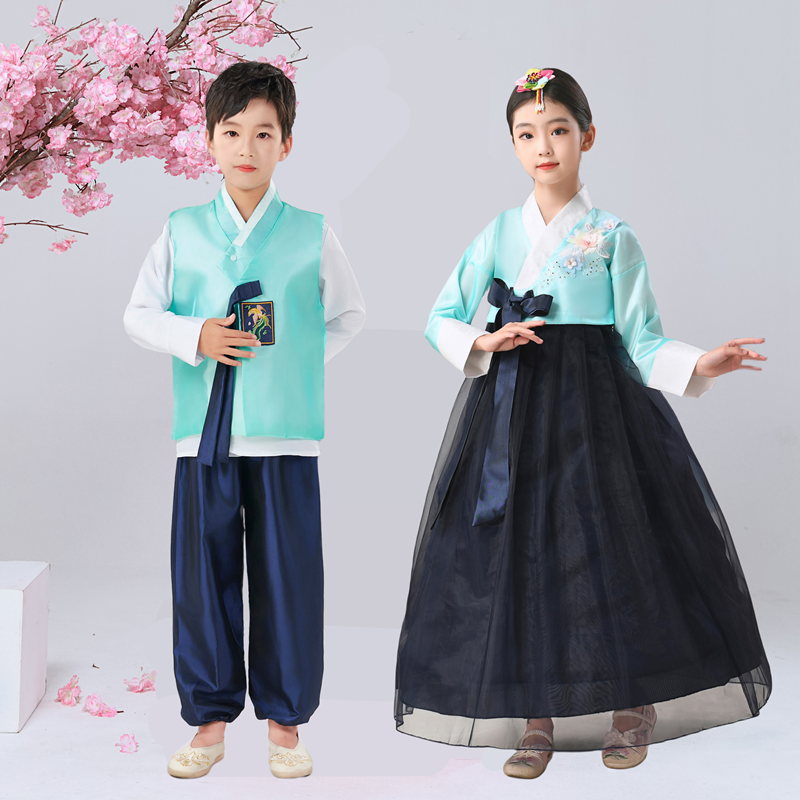 朝鲜服装儿童舞台演出服韩服学生男女孩童幼儿园拍摄写真礼服古装