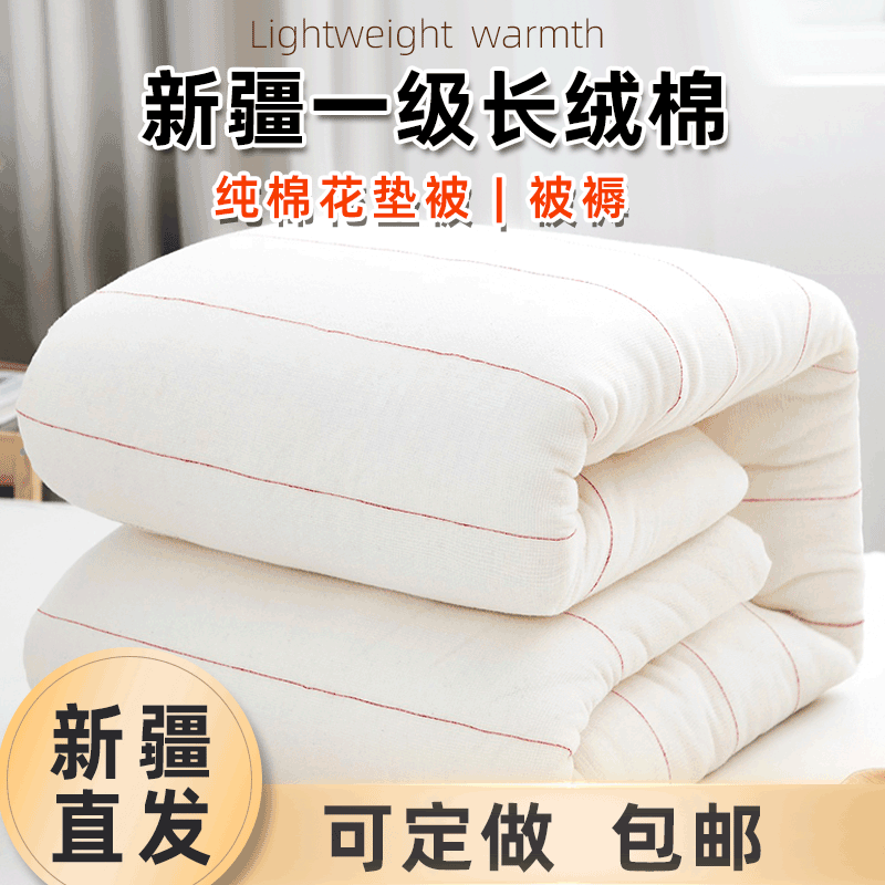 新疆一级棉花被褥垫被床垫床褥榻榻米褥子全棉天然纯棉环保铺底被